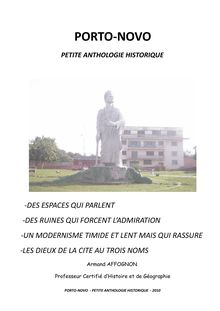 Porto-Novo: Petite anthologie historique