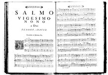 Partition Psalm 29, Estro poetico-armonico, Parafrasi sopra li primi (e secondi) venticinque salmi par Benedetto Marcello