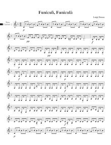 Partition basse clarinette 2 (separate), Funiculì, Funiculà, Canzone popolare di Piedigrotta