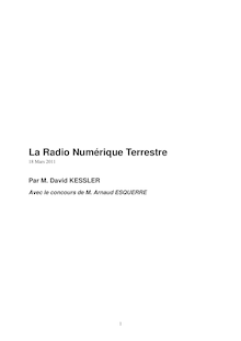 05.11 Rapport de David KESSLER-Radio Numérique Terrestre