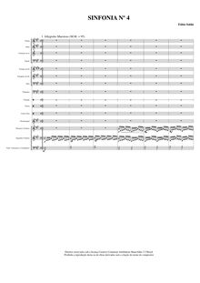 Partition , Allegretto maestoso, Symphony nr. 4, A Major, Soldá, Fábio