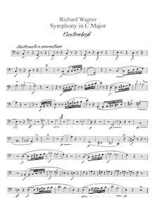 Partition Basses, Symphony en C, WWV 29, C Major, Wagner, Richard