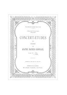 Partition complète, 2 Concert-Etudes, Op. 58, Backer-Grøndahl, Agathe