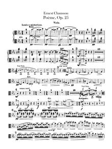 Partition altos, Poème, Op.25, Chausson, Ernest