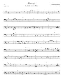Partition viole de basse, Madrigali a 5 voci, Libro 2, Pecci, Tommaso