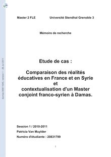 Master FLE Université Stendhal Grenoble