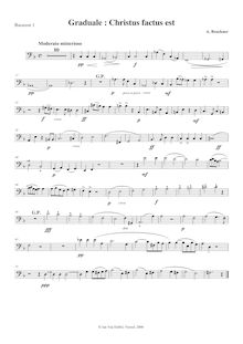 Partition basson 1, 2, Christus factus est, Bruckner, Anton