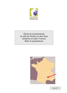 Étude de la biodiversité du site de Païolive et des Gras (Ardèche et ...
