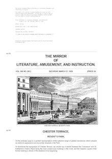The Mirror of Literature, Amusement, and Instruction - Volume 13, No. 362, March 21, 1829