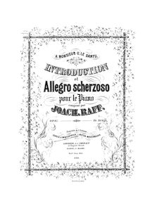 Partition complète, Introduction et Allegro scherzoso, Op.87, Raff, Joachim