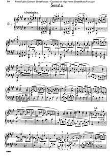 Partition No.21, Book of 22 pièces pour clavecin et Piano, Collections, Domenico Scarlatti