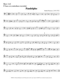 Partition viole de basse (includes enregistrement  version), Pandolpho