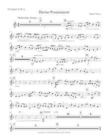 Partition trompette 3 (en B?), Dorian Processional pour Brass chœur