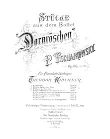 Partition de piano, pour Sleeping Beauty, Спящая красавица ; La belle au bois dormant ; Dornröschen