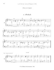 Partition 3, Prélude - 40. Sans titre, Pièces d orgue, Livre d orgue