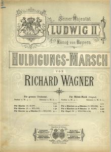 Partition couverture couleur, Huldigungsmarsch, WWV97, Wagner, Richard