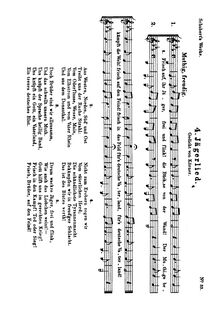 Partition Vocal score, Jägerlied, D.204, Hunter s Song, Schubert, Franz