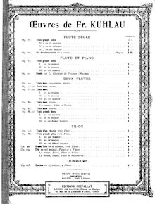 Partition Piano, Trio pour Piano et 2 flûtes, Op.119, Kuhlau, Friedrich