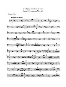 Partition timbales, Piano Concerto No.25, C major, Mozart, Wolfgang Amadeus par Wolfgang Amadeus Mozart