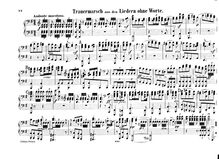Partition complète, chansons ohne Worte, Op.62, Songs without Words par Felix Mendelssohn