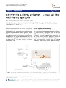 Biosynthetic pathway deflection – a new cell line engineering approach