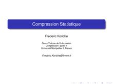 Compression Statistique