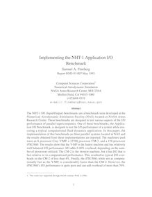 Implementing the NHT-1 Application I/O Benchmark