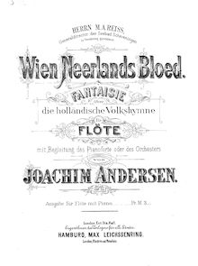 Partition de piano et flûte , partie, Wien Neerlands Bloed, Op.35