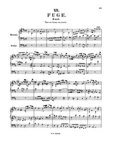 Partition complète, Fuge über ein Thema von Corelli, Fugue on a Theme by Corelli