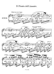 Partition No.5: Il Pianto dell  Amante, 12 Romances en Forme d Études, Op.8