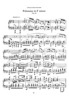 Partition complète, Polonaise en F minor, Op.42, F minor, Scharwenka, Xaver