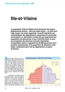 Recensement de la population 1999 - Ille-et-Vilaine (Octant n° 83)