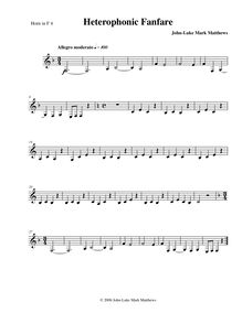 Partition cor en F 4, Heterophonic Fanfare, Fanfare on "Auld Lang Syne"