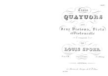 Partition parties complètes, 3 corde quatuors, Spohr, Louis par Louis Spohr