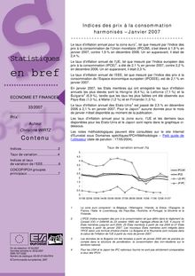 Indices des prix à la consommation harmonisés,  janvier 2007
