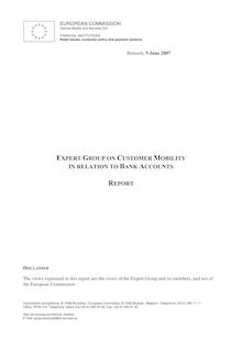 Report of the Expert Group on Customer Mobility in relation to ...