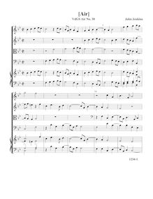 Partition [Air], VdGS No.30 - partition complète (Tr Tr B B O), Airs pour 4 violes de gambe avec orgue