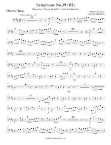 Partition Basses, Symphony No.39  Irish Green , G major, Rondeau, Michel par Michel Rondeau