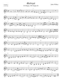 Partition viole de gambe aigue 2, aigu clef, madrigaux - Set 2, Wilbye, John par John Wilbye