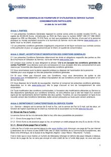 CGV TooFAX Internet Particuliers