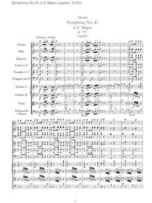 Partition complète (alternate), Symphony No.41, Jupiter Symphony