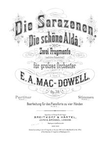 Partition complète, Die Sarazenen & Die schöne Aldâ, 2 Fragments after The Song of Roland par Edward MacDowell