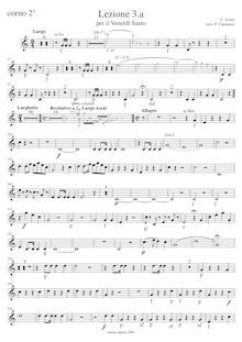 Partition cor 2, Lezione 3a per il Venerdì Santo, F minor, Lenzi, Carlo