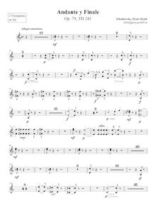 Partition trompette 1/2 (B♭), Andante et Finale, Анданте и финал