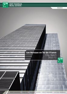 Les Bureaux en Île-de-France : Baisse significative du volume des transactions - Mai 2013