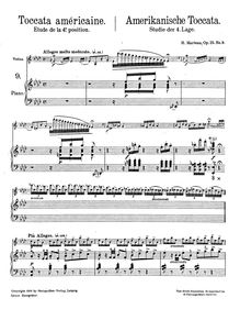 Partition No.9, American Toccata, partition de piano, 24 Caprices pour violon et Piano