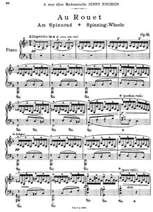 Partition complète, Au Rouet, Op.85, Godard, Benjamin
