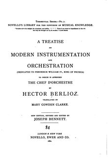Partition Complete Book, Grand Traité d’Instrumentation et d’Orchestration Modernes par Hector Berlioz