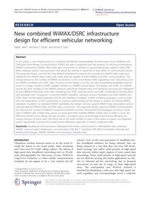 New combined WiMAX/DSRC infrastructure design for efficient vehicular networking