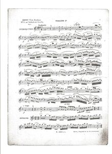 Partition No.1 (violon 1), 3 Rondinos, Trois Rondinos, Ernst, Heinrich Wilhelm